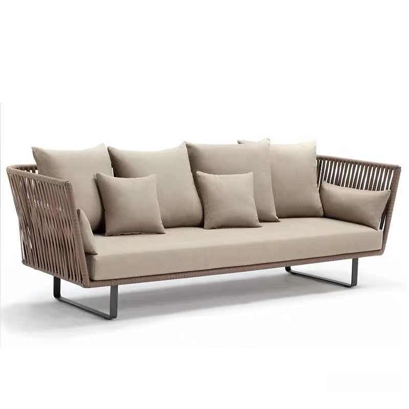 Outdoor Furniture Metal Chairs - Ensemble de canapé d'extérieur en rotin,