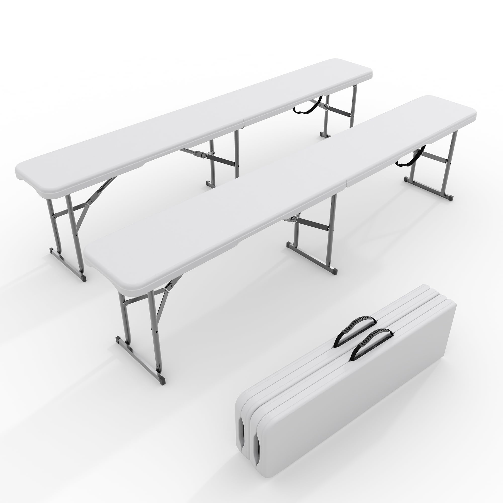 Outdoor Furniture Diy - Lot de 2 bancs pliants d'extérieur