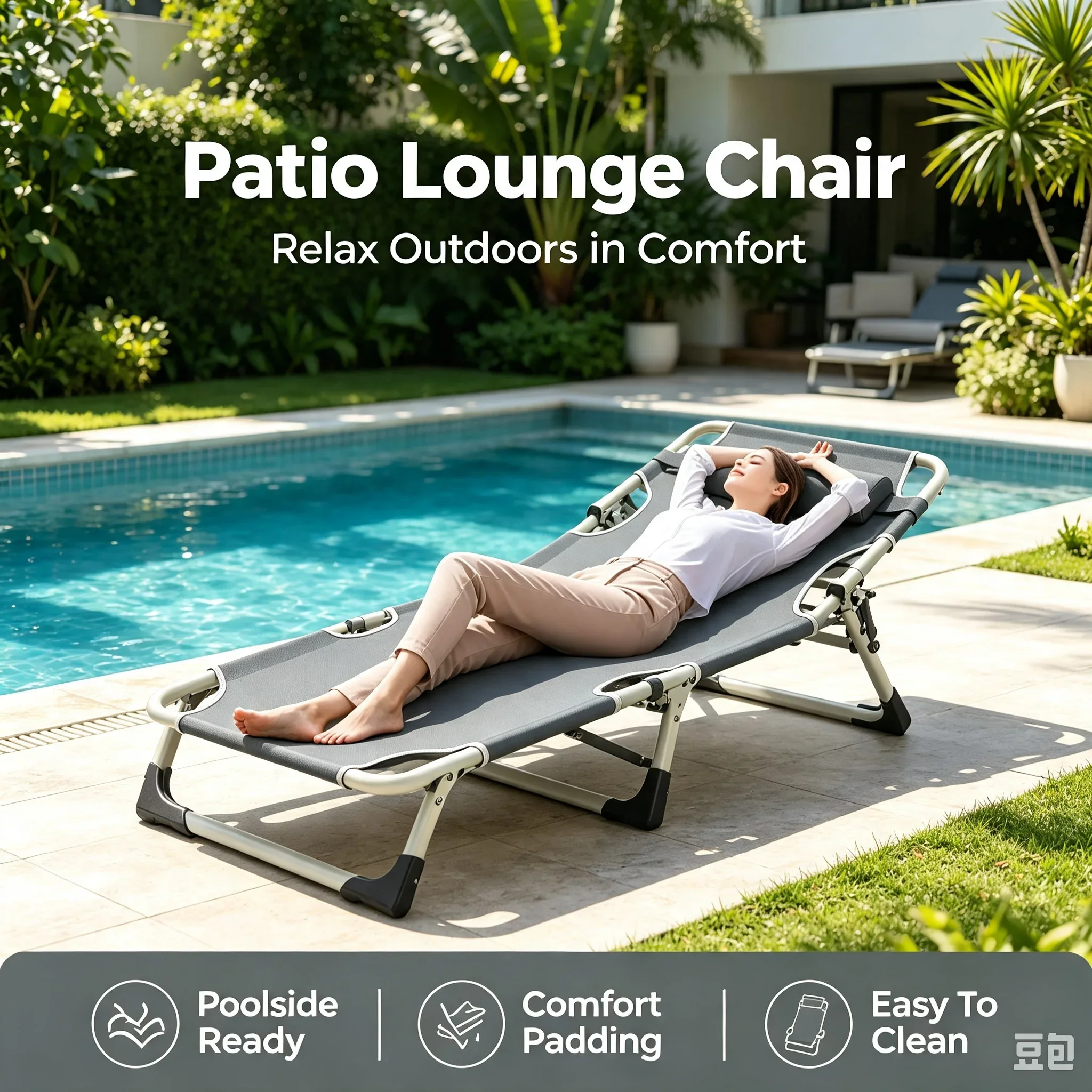 Chaise longue pliante double u - Outdoor Daybed Furniture avis et prix