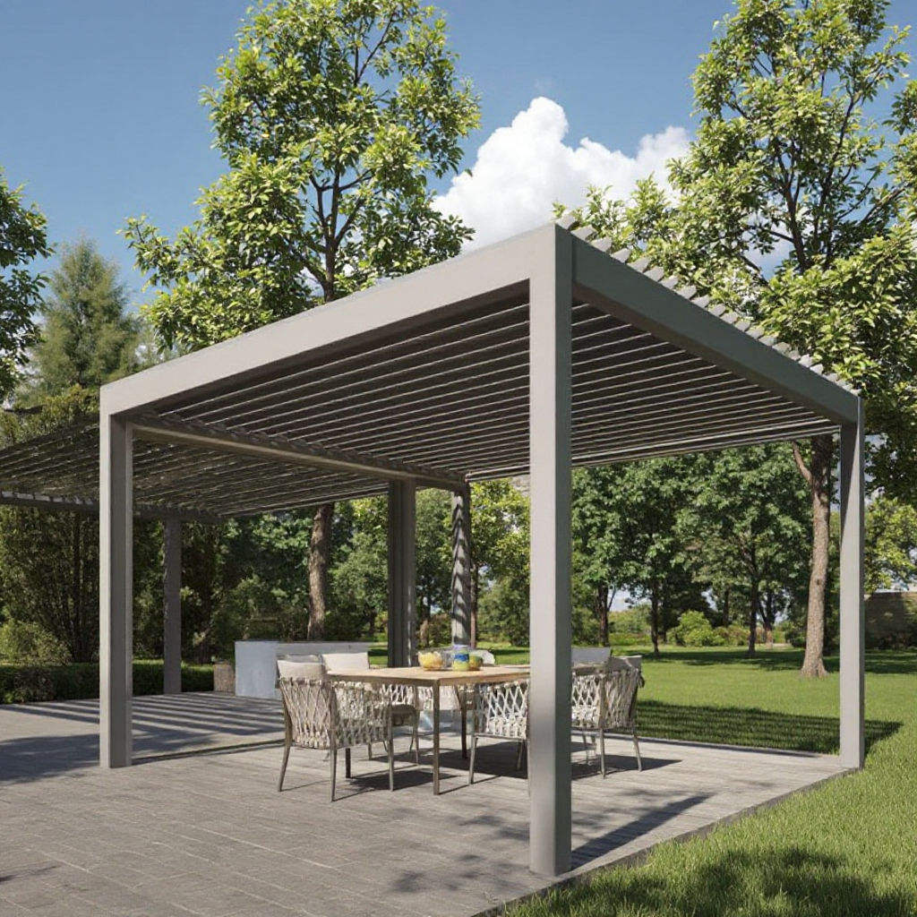 Pergola de piscine en alliage  - Outdoor Furniture Metal avis et prix